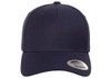 Yupoong 5789M Premium Five-Panel Curved Visor Snapback Cap | Navy
