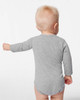 4421 Rabbit Skins Infant Fine Jersey Long Sleeve Bodysuit | Heather
