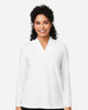 Devon & Jones DP121W Women's Raleigh Shawl Collar Knit Top | White Devon & Jones DP121W Women's Raleigh Shawl Collar Knit Top | White