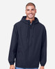 Harriton M73 Flex Twill Hooded Jacket | Dark Navy Harriton M73 Flex Twill Hooded Jacket | Dark Navy