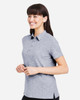 North End NE115W Women's Eclipse Jacquard Polo | Classic Navy Heather