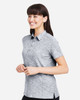North End NE115W Women's Eclipse Jacquard Polo | Black Heather