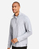 North End NE415 Eclipse Jacquard Quarter-Zip Pullover | Platinum Heather