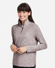 North End NE415W Women's Eclipse Jacquard Quarter-Zip Pullover | Burgundy Heather