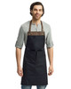 Artisan Collection by Reprime  RP123 Espresso Bib Apron with Pockets | Black/ Brown