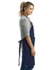 Artisan Collection by Reprime  RP123 Espresso Bib Apron with Pockets | Navy/ Brown