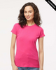 Clearance - 4513 M&O Ladies Fine Jersey Tee | Fine Fuchsia