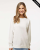Clearance - Independent Trading Co. SS1000C Icon Unisex Lightweight Loopback Terry Crewneck Sweatshirt | Bone