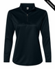 Clearance - C2 Sport 5602 Women's Quarter-Zip-Pullover Sweatshirt | Black