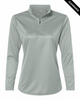 Clearance - C2 Sport 5602 Women's Quarter-Zip-Pullover Sweatshirt | Silver