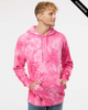 Clearance - Independent Trading Co. PRM4500TD Unisex Midweight Tie-Dyed Hooded Sweatshirt | Tie Dye Pink