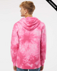Clearance - Independent Trading Co. PRM4500TD Unisex Midweight Tie-Dyed Hooded Sweatshirt | Tie Dye Pink