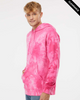 Clearance - Independent Trading Co. PRM4500TD Unisex Midweight Tie-Dyed Hooded Sweatshirt | Tie Dye Pink