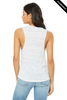 Clearance - Bella+Canvas 8803 Flowy Muscle Tank Top | White Marble