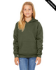 Clearance - Bella + Canvas 3719Y  Youth Sponge Fleece Pullover Hooded Sweatshirt | Military Green