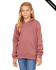 Clearance - Bella + Canvas 3719Y  Youth Sponge Fleece Pullover Hooded Sweatshirt | Mauve