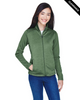 Clearance - Devon & Jones DG796W Ladies' Newbury Colorblock Malange Fleece Full-Zip Sweater | Forest/ Forest Heather Clearance - Devon & Jones DG796W Ladies' Newbury Colorblock Malange Fleece Full-Zip Sweater | Forest/ Forest Heather
