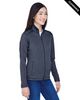 Clearance - Devon & Jones DG796W Ladies' Newbury Colorblock Malange Fleece Full-Zip Sweater | Navy/ Navy Heather Clearance - Devon & Jones DG796W Ladies' Newbury Colorblock Malange Fleece Full-Zip Sweater | Navy/ Navy Heather
