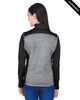 Clearance - Devon & Jones DG796W Ladies' Newbury Colorblock Malange Fleece Full-Zip Sweater | Black Heather/ Dark Grey Heather Clearance - Devon & Jones DG796W Ladies' Newbury Colorblock Malange Fleece Full-Zip Sweater | Black Heather/ Dark Grey Heather