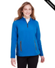 Clearance - North End NE401W Ladies' Quest Stretch Quarter-Zip Sweatshirt | Olympic Blue/ Carbon