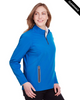 Clearance - North End NE401W Ladies' Quest Stretch Quarter-Zip Sweatshirt | Olympic Blue/ Carbon