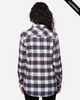 Clearance - Burnside 5210 Ladies Woven Plaid Flannel Shirt | White/ Red