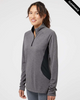 Clearance - Adidas A281 Women's Lightweight Quarter-Zip Pullover | Black Heather/ Carbon