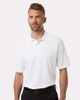 Harriton M105 Men's Maverick CVC Pique Polo | White