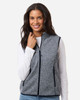 North End NE731W Women's Jasper Jacquard Fleece Vest | Classic Navy/ White