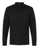 Adidas A708 Men's Textured Stripe Quarter-Zip Pullover | Black