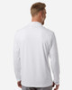 Adidas A708 Men's Textured Stripe Quarter-Zip Pullover | White