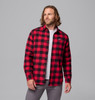 Columbia 161795 Men's Cornell Woods™ Flannel Shirt | Mountain Red Buffalo Check