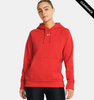 Clearance - Under Armour 1379500 Women's Rival Fleece Hooded Sweatshirt | Red/ White
