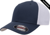 Clearance - Flexfit 6511 Mesh Trucker Cap | Navy/ White