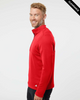 Clearance - Adidas A482 3-Stripes Double Knit Quarter-Zip Pullover Shirt | Team Collegiate Red/ Grey Two