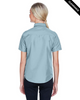 Clearance - Harriton M580W Ladies' Key West Short-Sleeve Performance Staff Shirt | Cloud Blue
