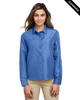 Clearance - Harriton M580LW Ladies' Key West Long-Sleeve Performance Staff Shirt | Pool Blue