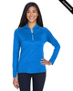Clearance - Core365 CE401W Ladies' Kinetic Performance Quarter-Zip Shirt | True Royal/ Carbon