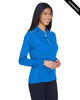 Clearance - Core365 CE401W Ladies' Kinetic Performance Quarter-Zip Shirt | True Royal/ Carbon