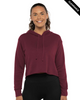 Clearance - Next Level 9384 Ladies' Cropped Pullover Hooded Sweatshirt | Maroon