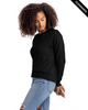 Clearance - Next Level Apparel 9084 Ladies' Laguna Sueded Sweatshirt | Black