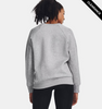 Clearance - Under Armour 1379508 Ladies' Rival Fleece Sweatshirt | Mod Grey Light Heather / White