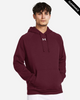 Clearance - Under Armour 1379757 Men's Rival Fleece Hooded Sweatshirt | Maroon/ White
