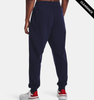 Clearance - Under Armour 1379774 Men's Rival Fleece Sweatpant | Midnight Navy/White