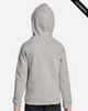 Clearance - Under Armour 1379792 Youth Rival Fleece Hooded Sweatshirt | Mod Grey Light Heather/ White