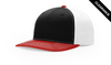 Clearance - Richardson 312  Twill Back Trucker Hat | Black/ White/ Red