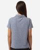 Team 365 TT125W Women's Relay Heathered Stripe Polo | Sport Dark Navy Heather/ White