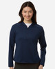 Team 365 TT200W Women's Qualify Quarter-Zip Hooded Pullover | Sport Dark Navy