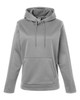 Under Armour 6010943 Women's Armour Fleece Pro Hooded Sweatshirt | Mod Grey/ White