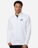 Under Armour 6012710 Men's Icon Fleece Quarter-Zip Pullover | White/ Black